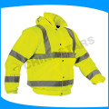 Jaqueta de segurança amarelo de alta visibilidade com forro de algodão